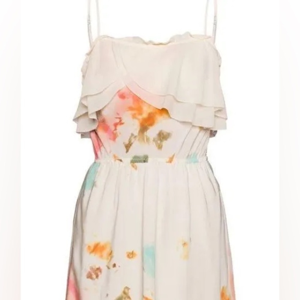 Aritzia “Emmanuel” Silk Dress w/ Spaghetti Straps and Cute Ruffle Accents